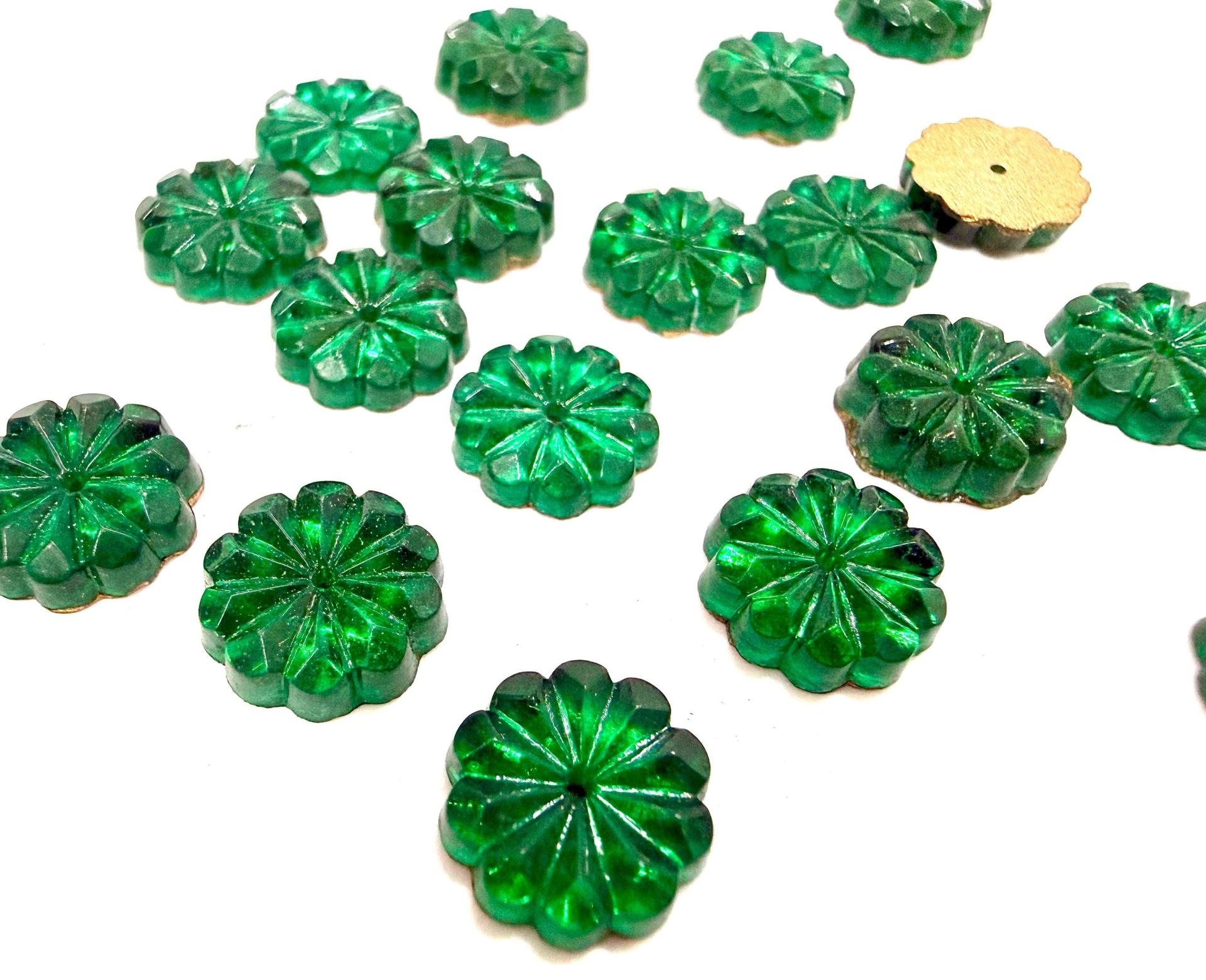 10mm Vintage Czech Crystal Flat Back Sew-On Stone Loch Rose