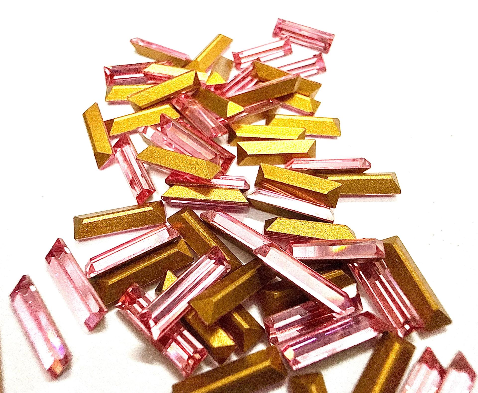 10x3 mm Swarovski 4500 Light Rose Baguette Fancy Stone  gemstones jewlery making color zirconium