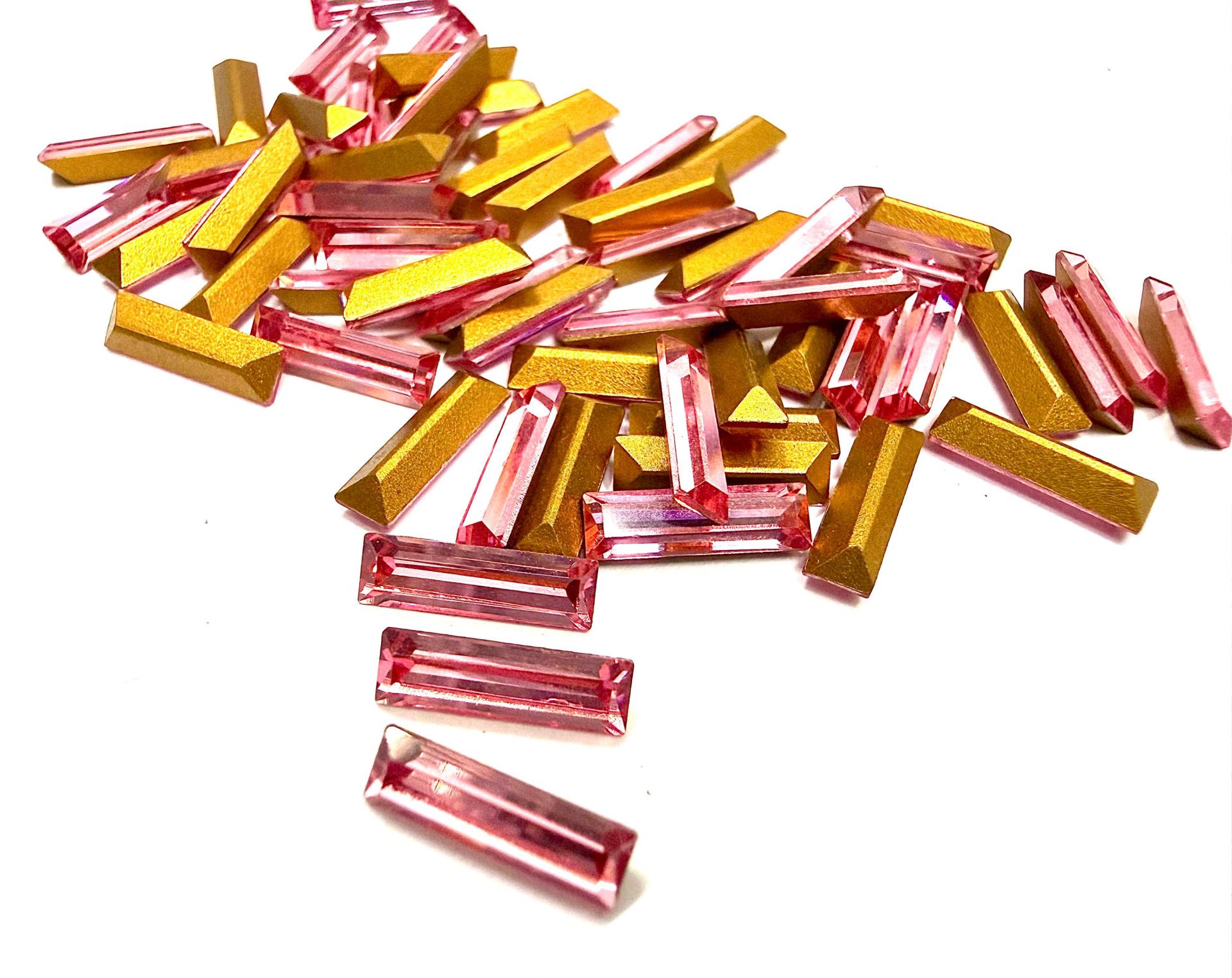 10x3 mm Swarovski 4500 Light Rose Baguette Fancy Stone  gemstones jewlery making color zirconium