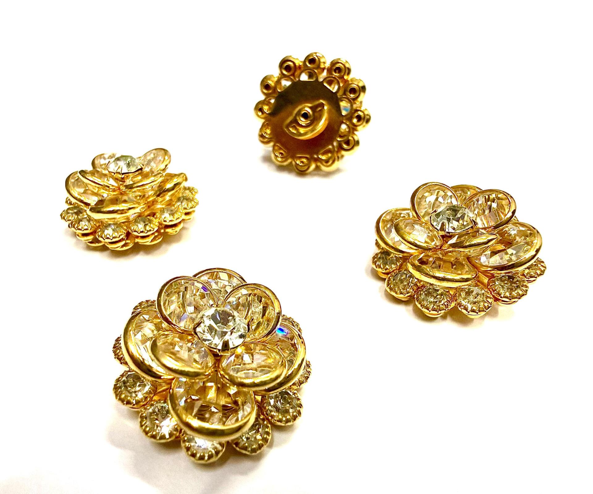 22 mm gold plated Vintage crystal Swarovski Embellishment DIY Supplies wedding decorations