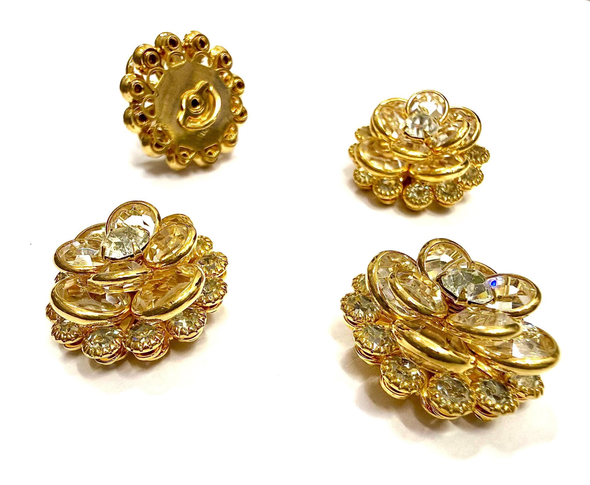 22 mm gold plated Vintage crystal Swarovski Embellishment DIY Supplies wedding decorations