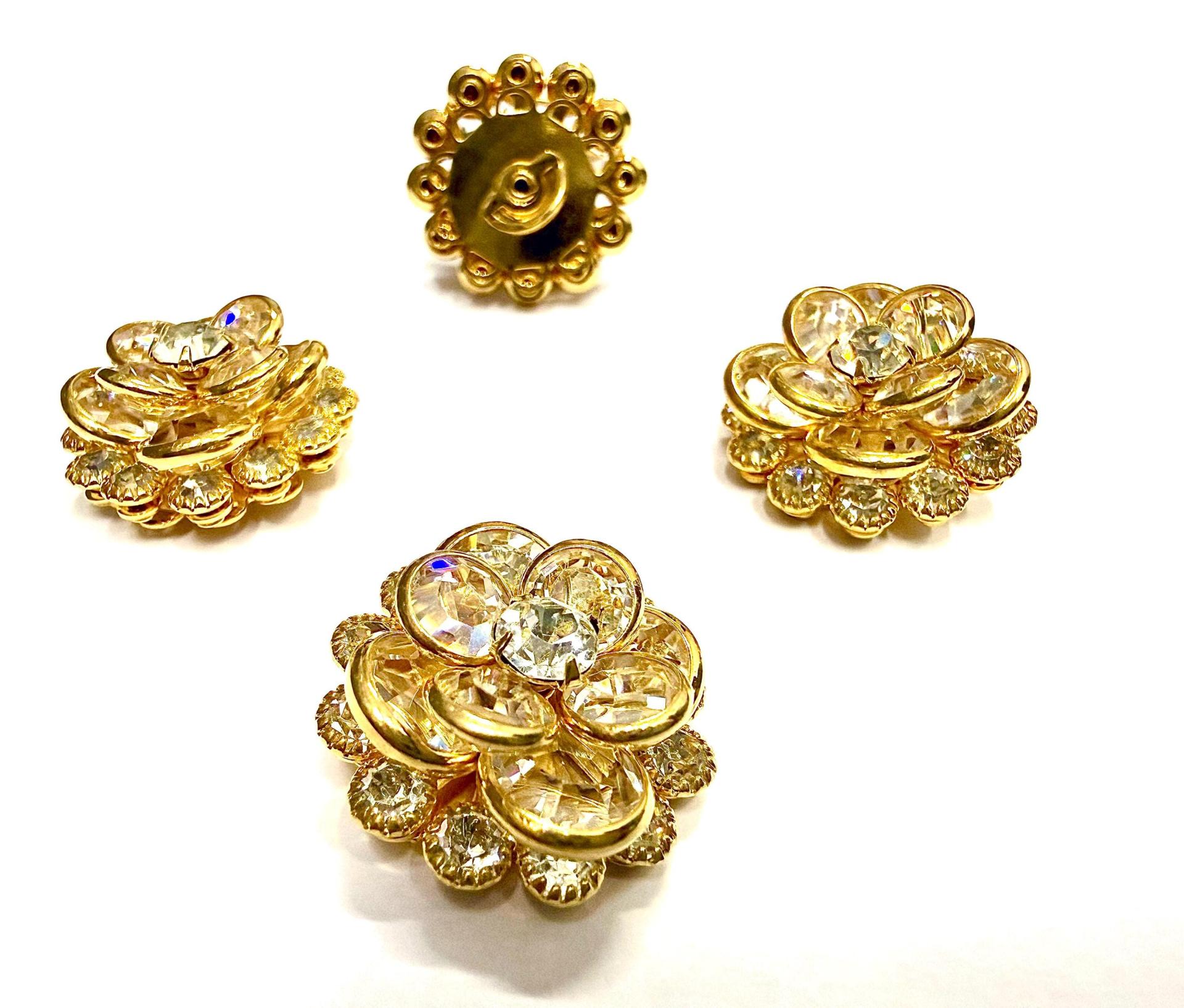 22 mm gold plated Vintage crystal Swarovski Embellishment DIY Supplies wedding decorations