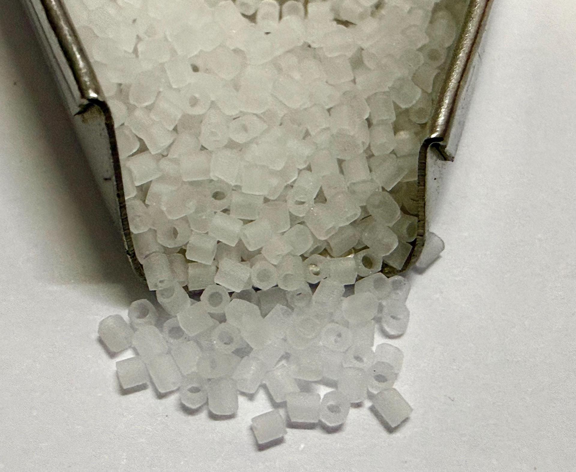 15/0 MGB Hex Cut Beads, Matt Crystal Japanese Glass, Embroidery Material