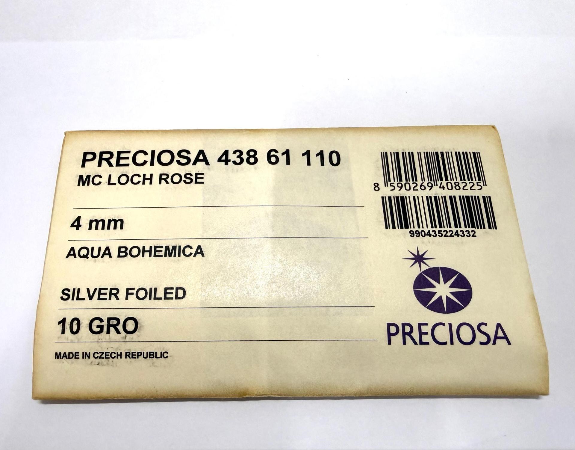 4mm Preciosa Crystal Aqua Bohemica Flat Back Sew-On Stones