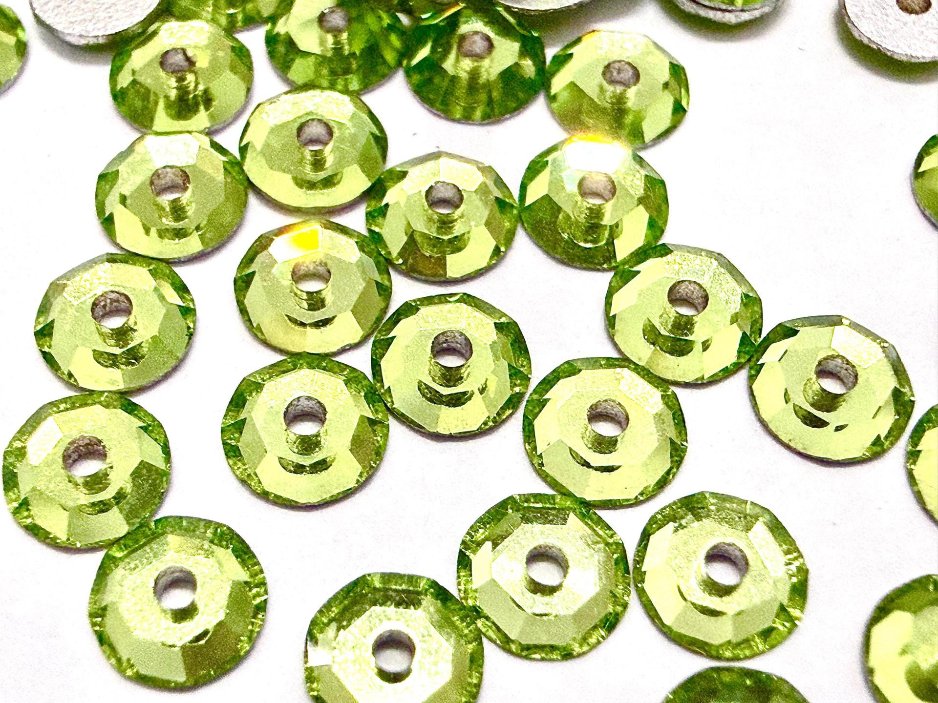 4mm Preciosa Crystal Peridot Flat Back Sew-On Stones
