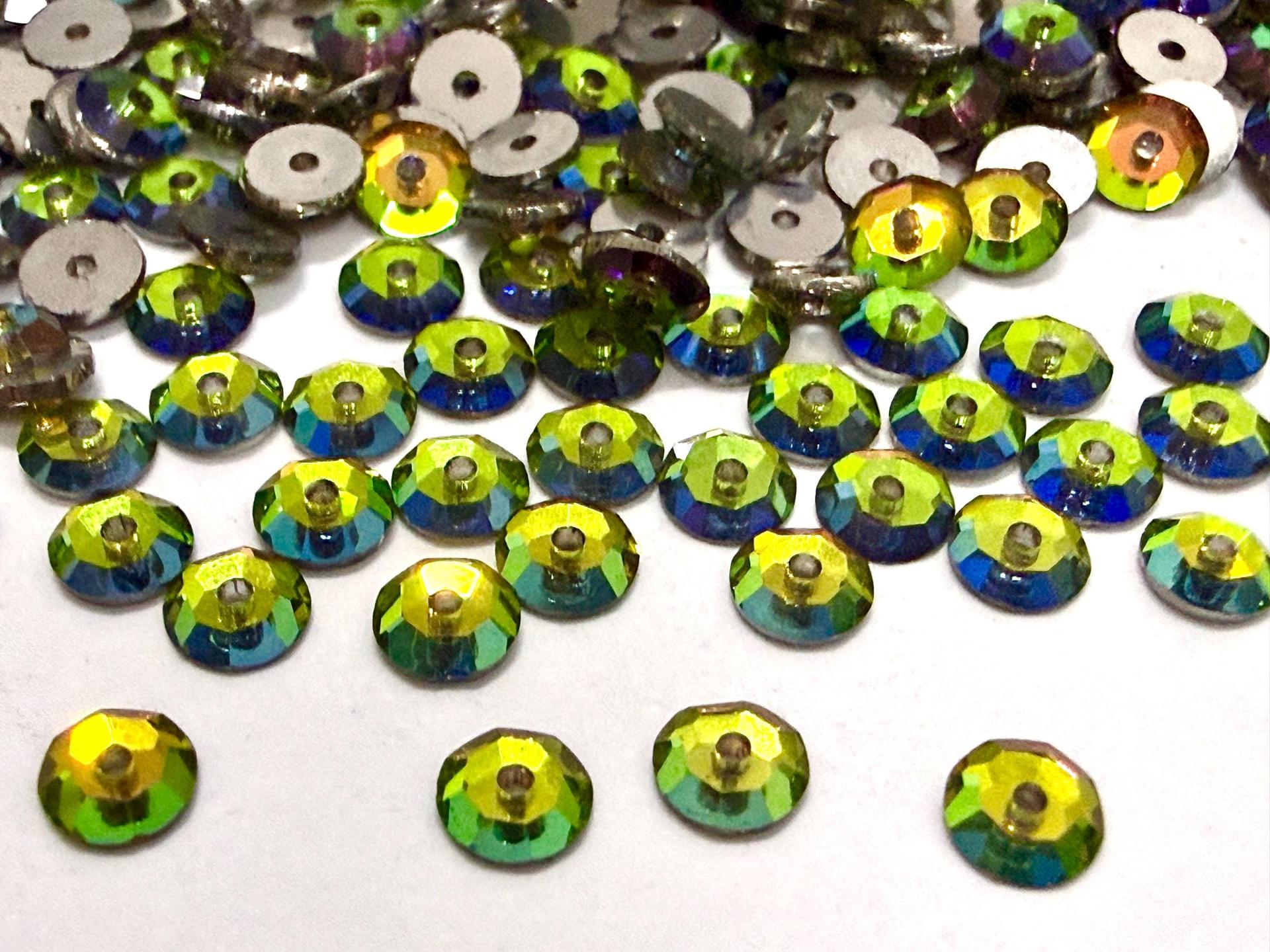 4mm Preciosa Crystal Vitrail Medium Flat Back Sew-On Stones