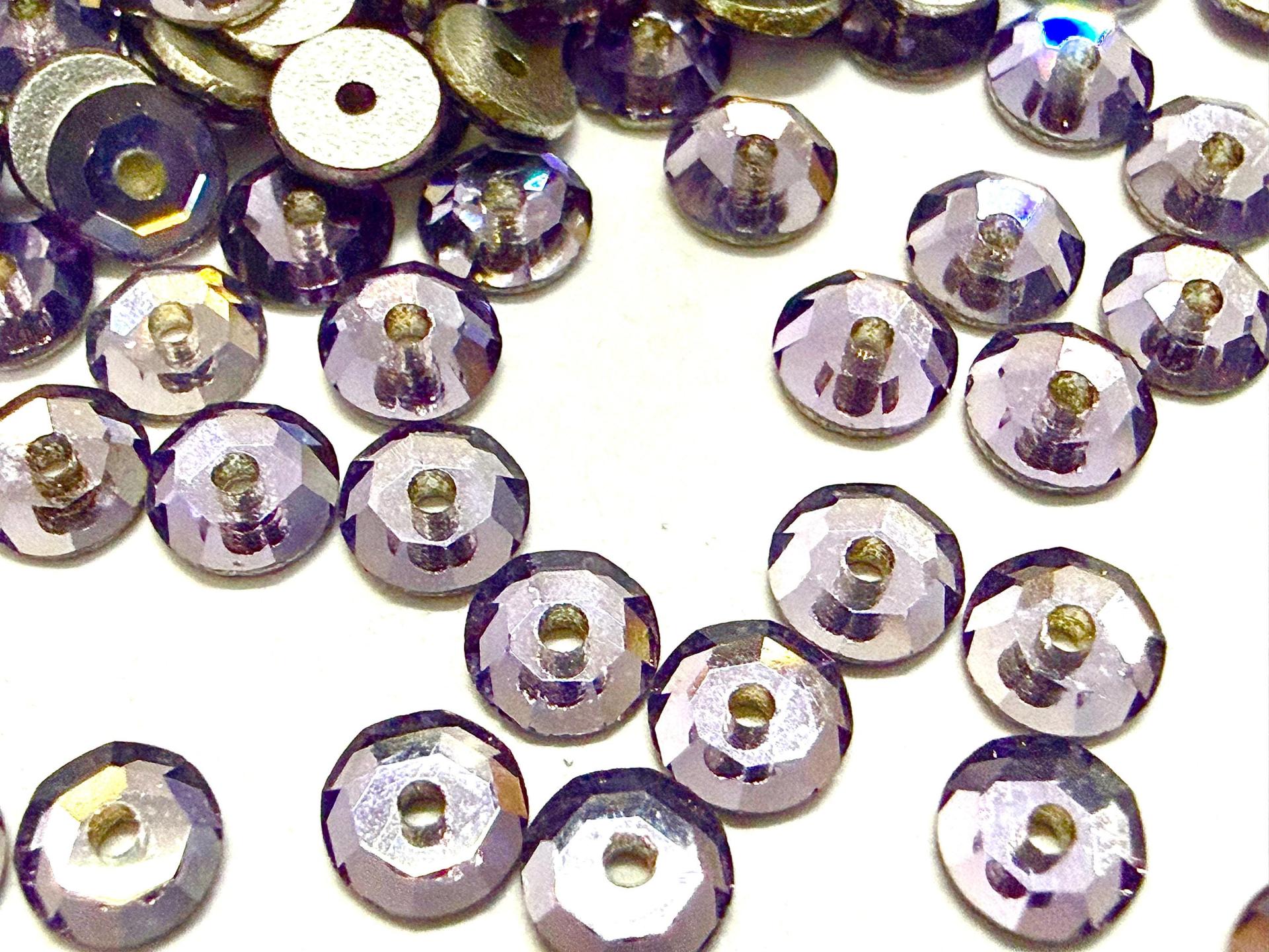 4mm Preciosa Crystal Tanzanite Flat Back Sew-On Stones