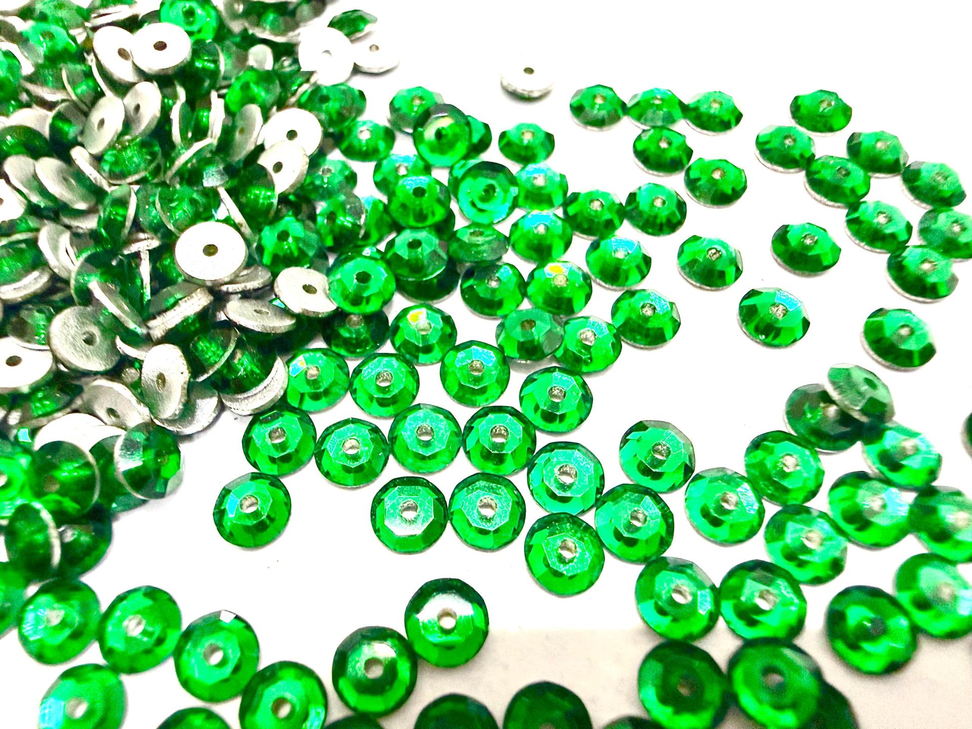 4mm Preciosa Crystal Emerald Flat Back Sew-On Stones