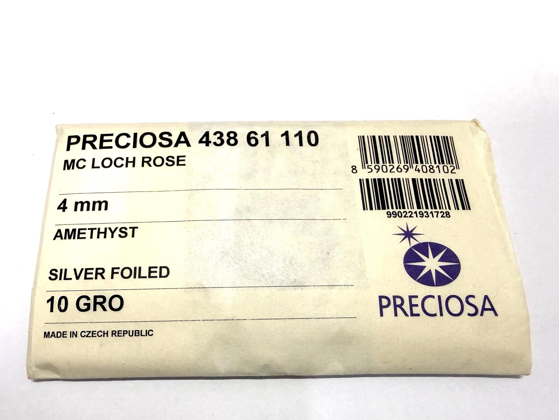 4mm Preciosa Crystal Amethyst Flat Back Sew-On Stones