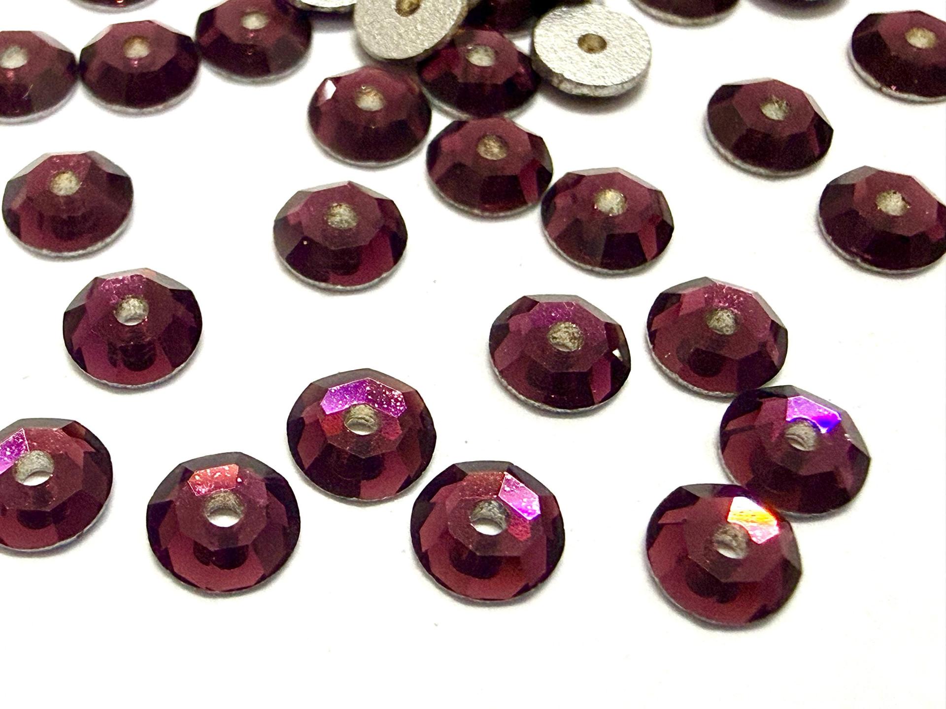 4mm Preciosa Crystal Amethyst Flat Back Sew-On Stones