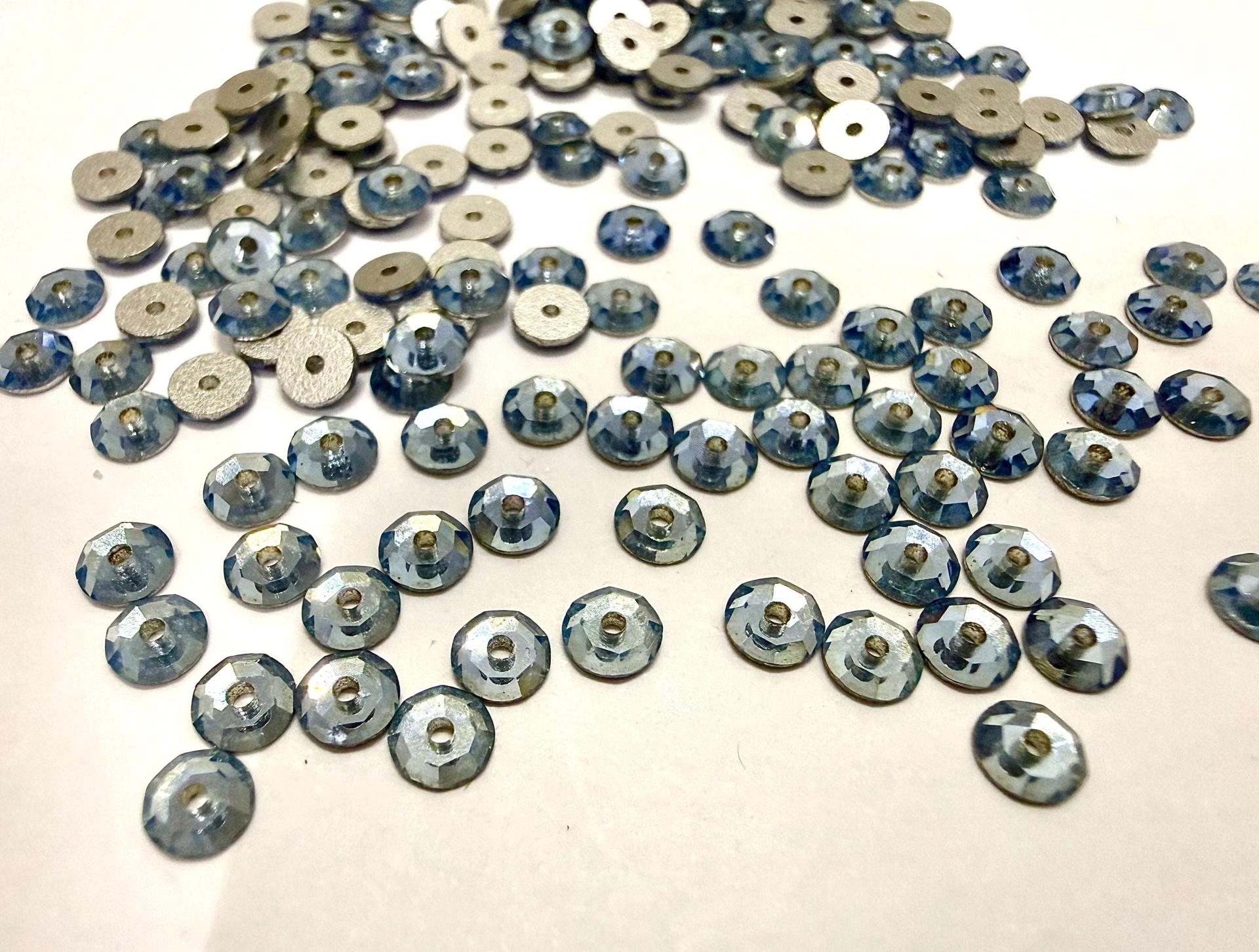 4mm Preciosa Light Sapphire Flat Back Sew-On Stones