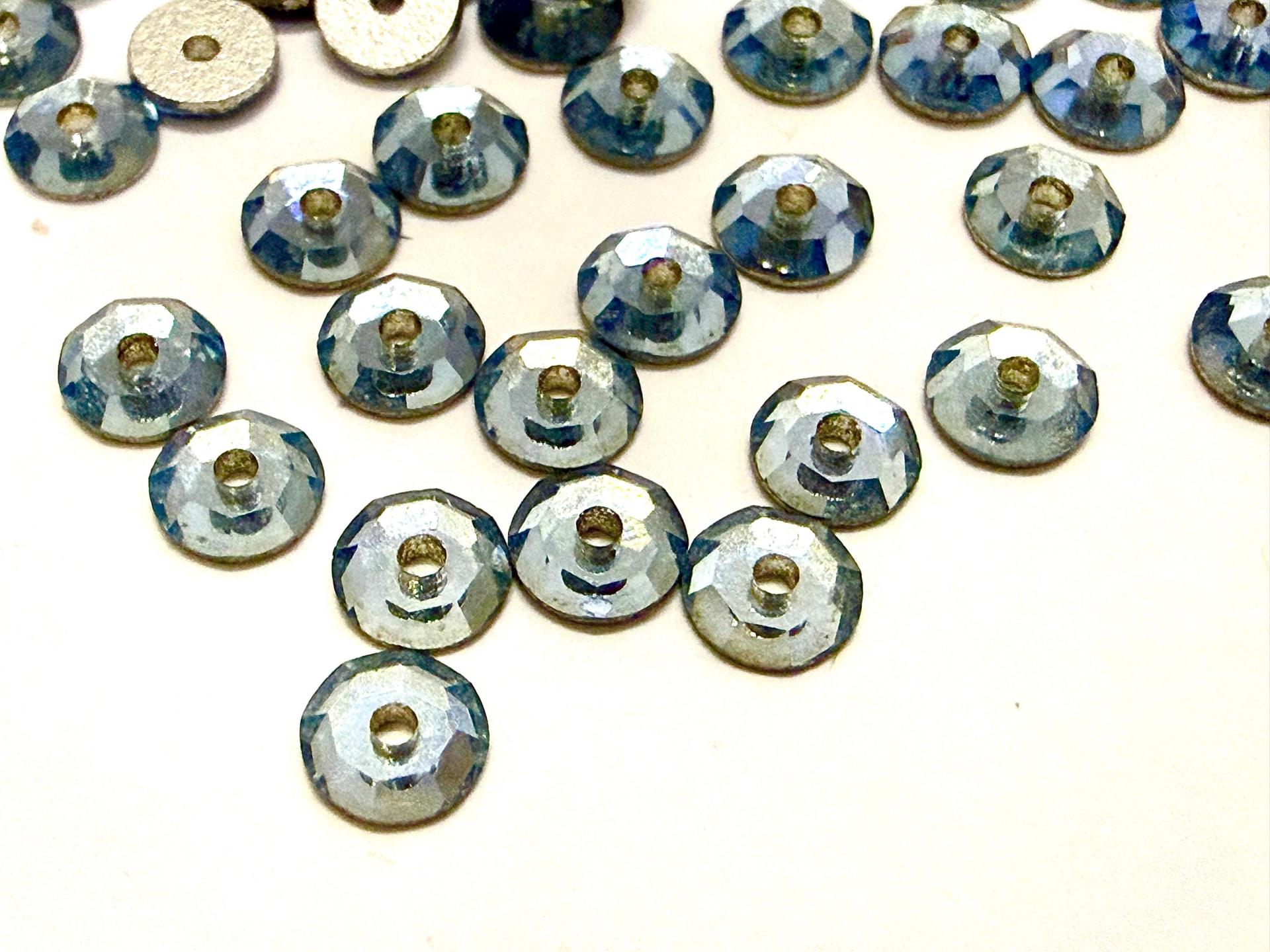 4mm Preciosa Light Sapphire Flat Back Sew-On Stones