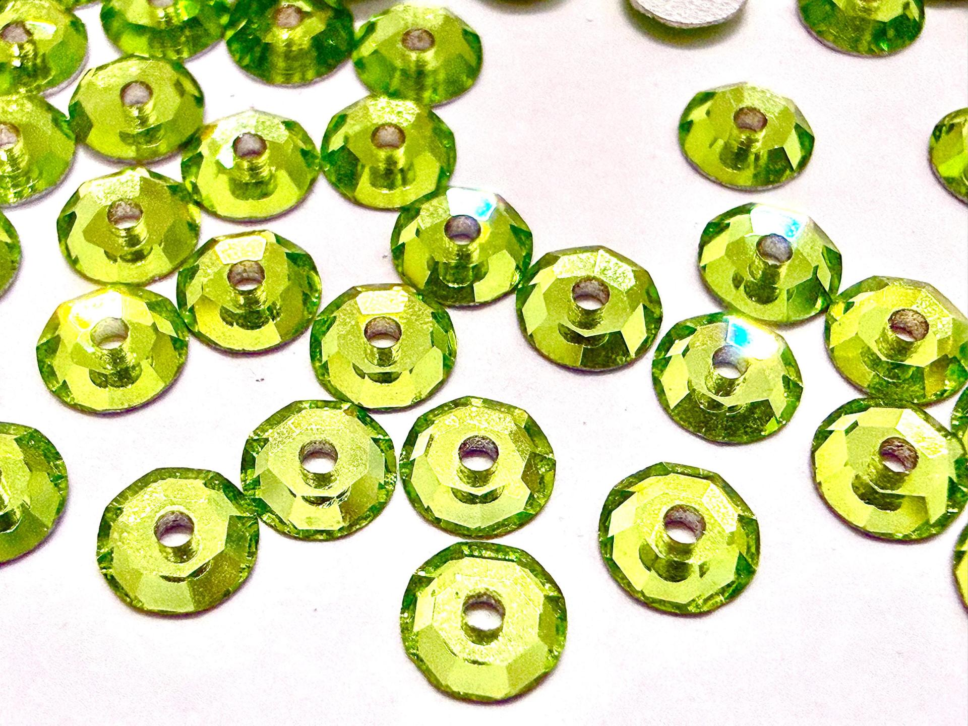 4mm Preciosa Crystal Peridot Flat Back Sew-On Stones