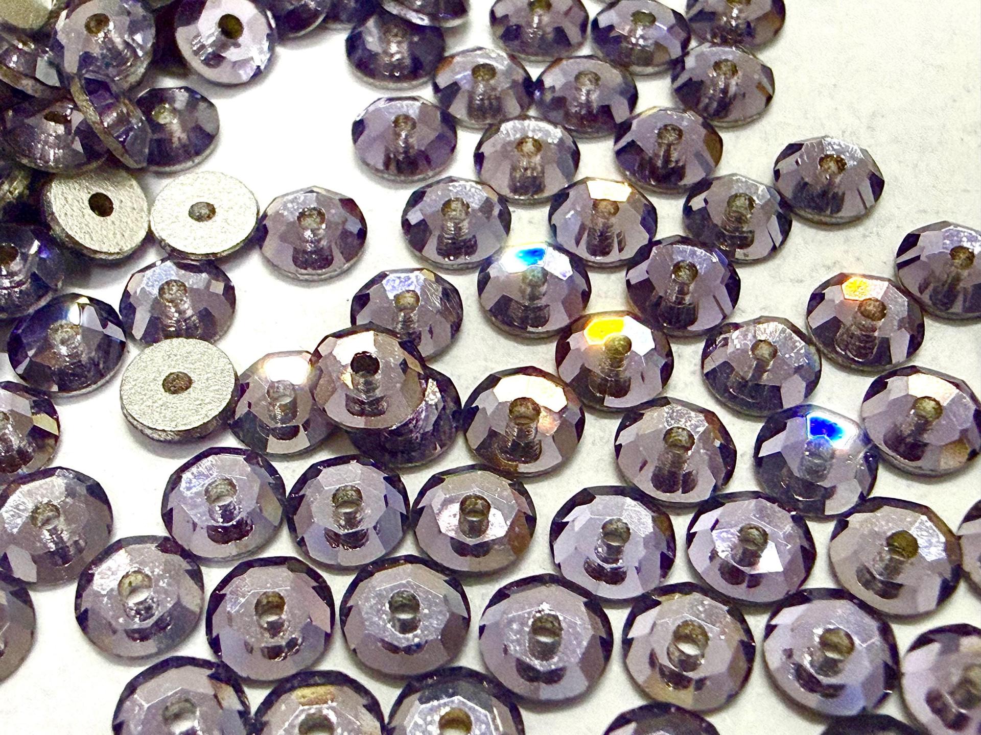 4mm Preciosa Crystal Tanzanite Flat Back Sew-On Stones