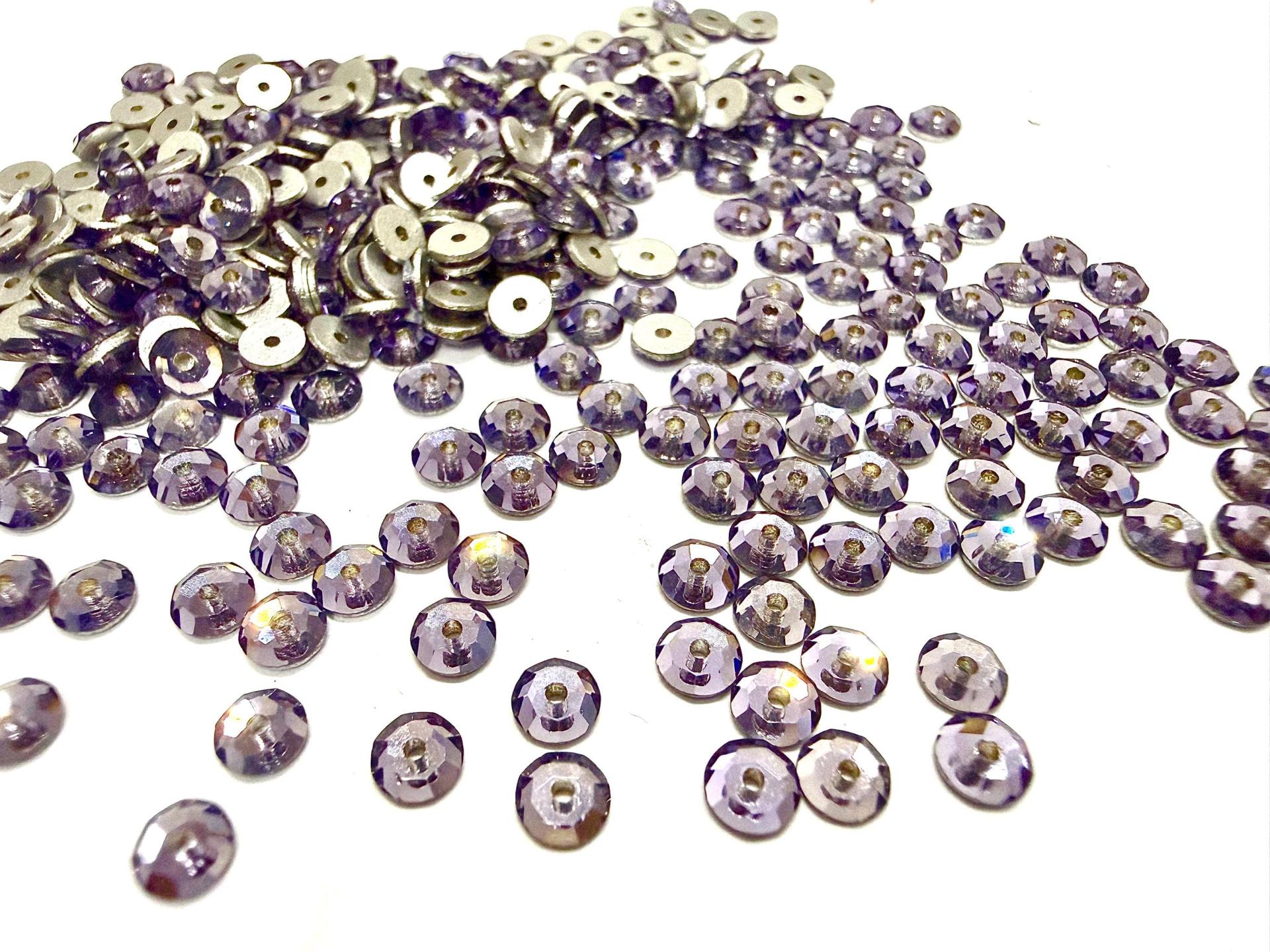 4mm Preciosa Crystal Tanzanite Flat Back Sew-On Stones