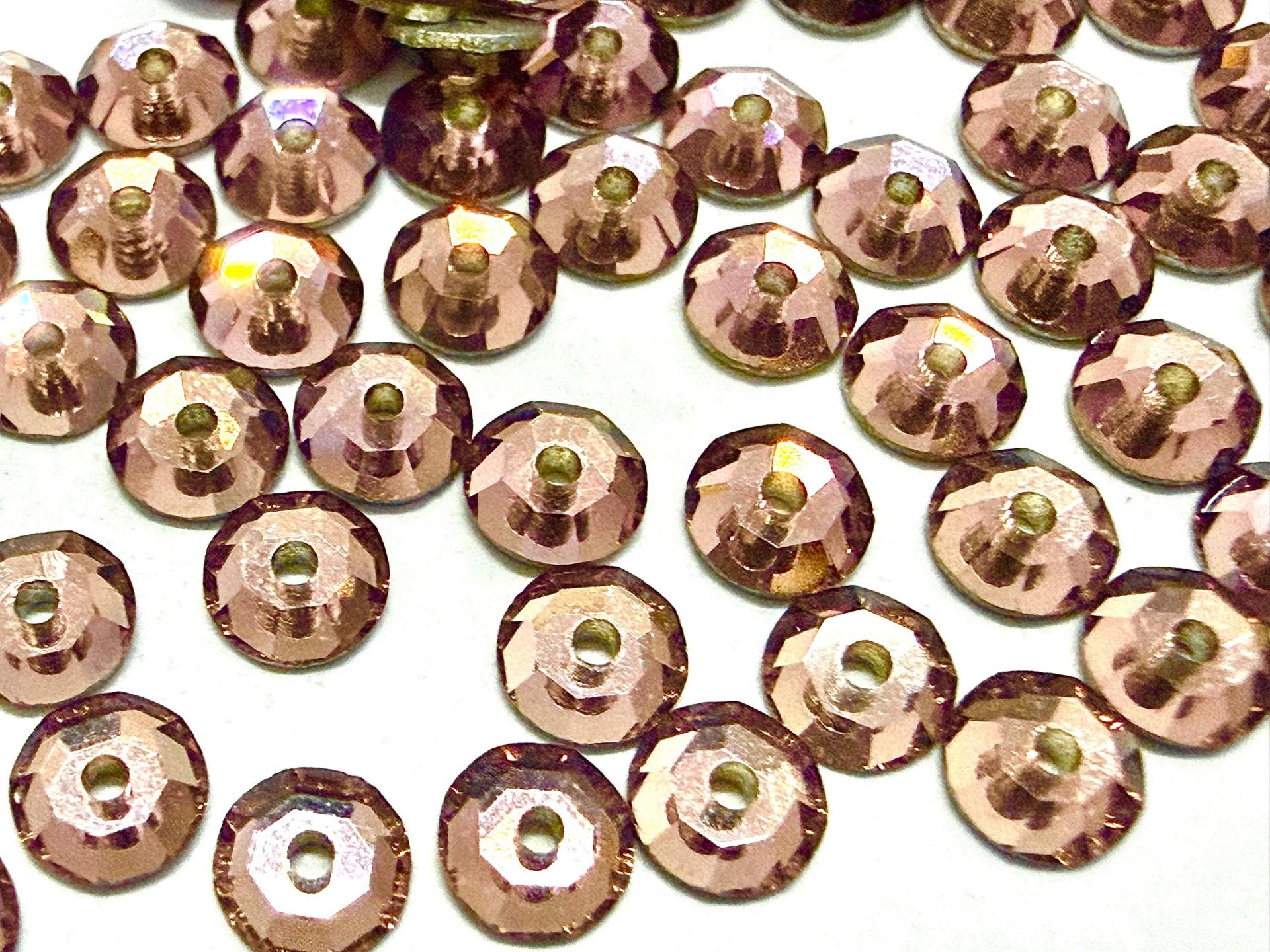 4mm Preciosa Crystal Light Amethyst Flat Back Sew-On Stones