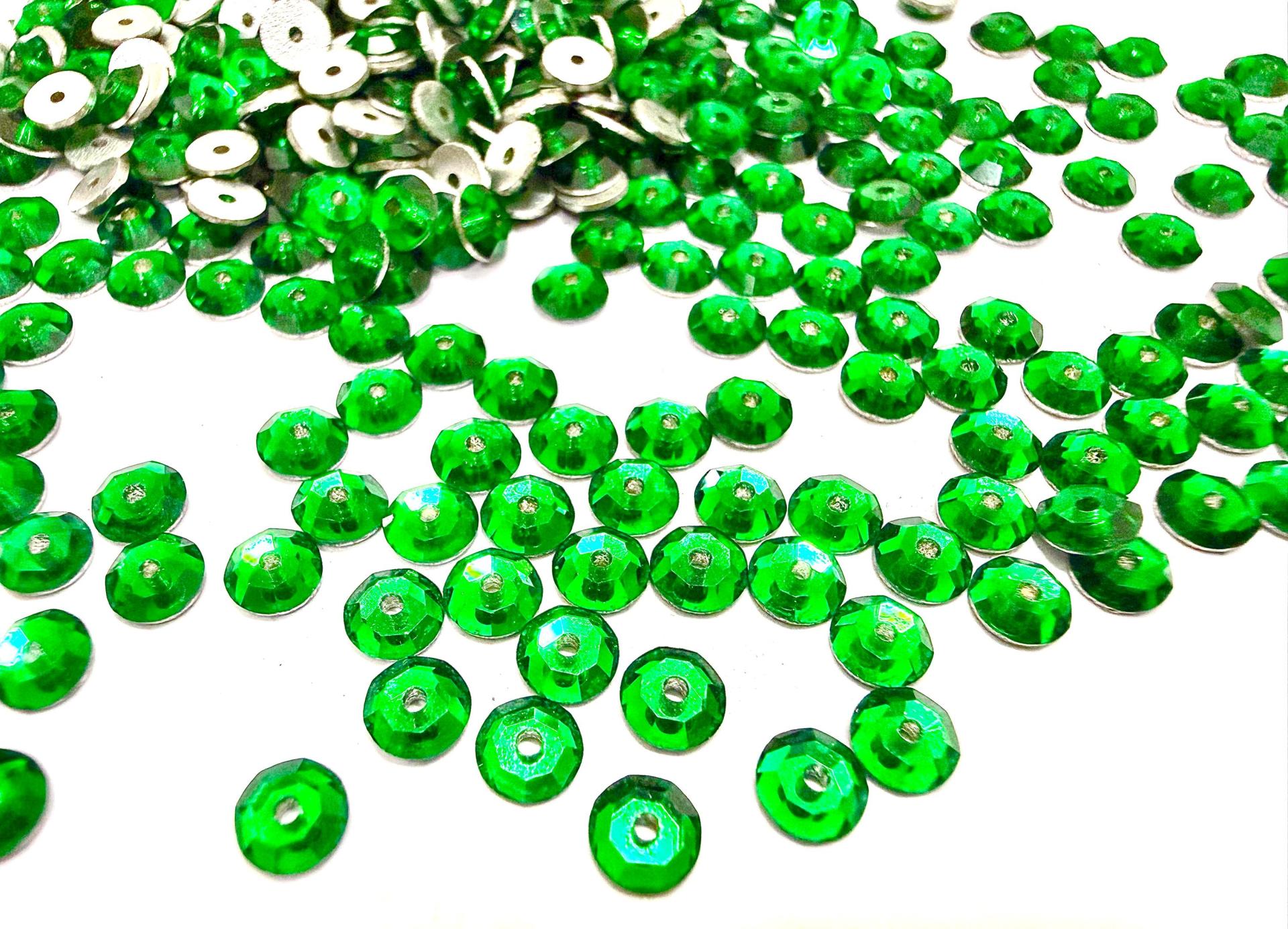 4mm Preciosa Crystal Emerald Flat Back Sew-On Stones
