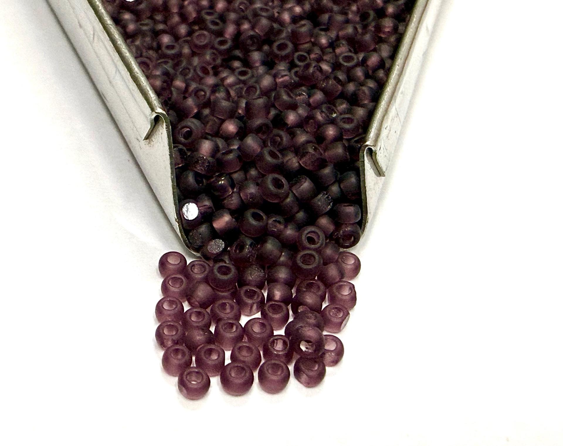 Matt Amethyst Charlotte Cut Beads, 11/0 Faceted Seed Beads