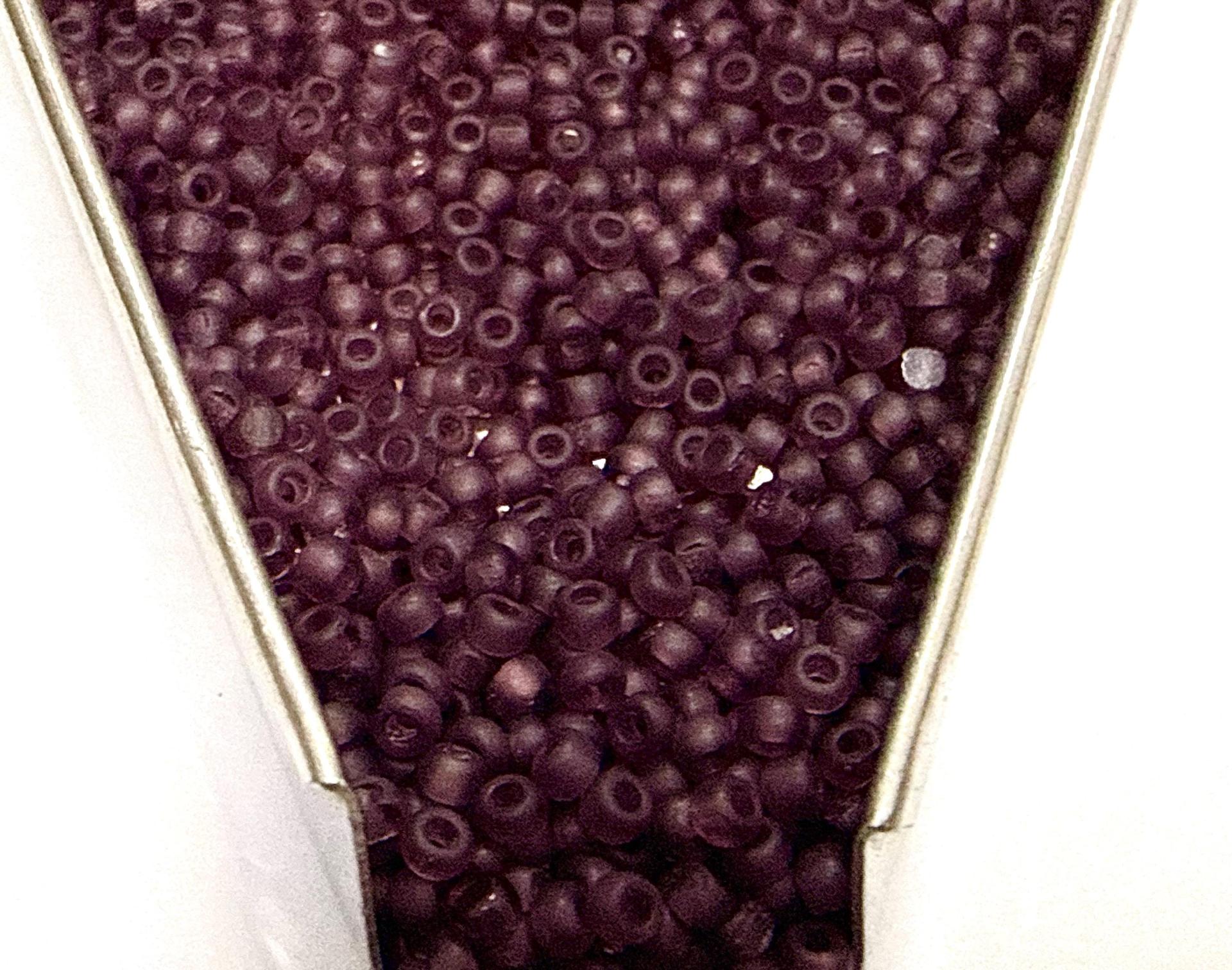 Matt Amethyst Charlotte Cut Beads, 11/0 Faceted Seed Beads