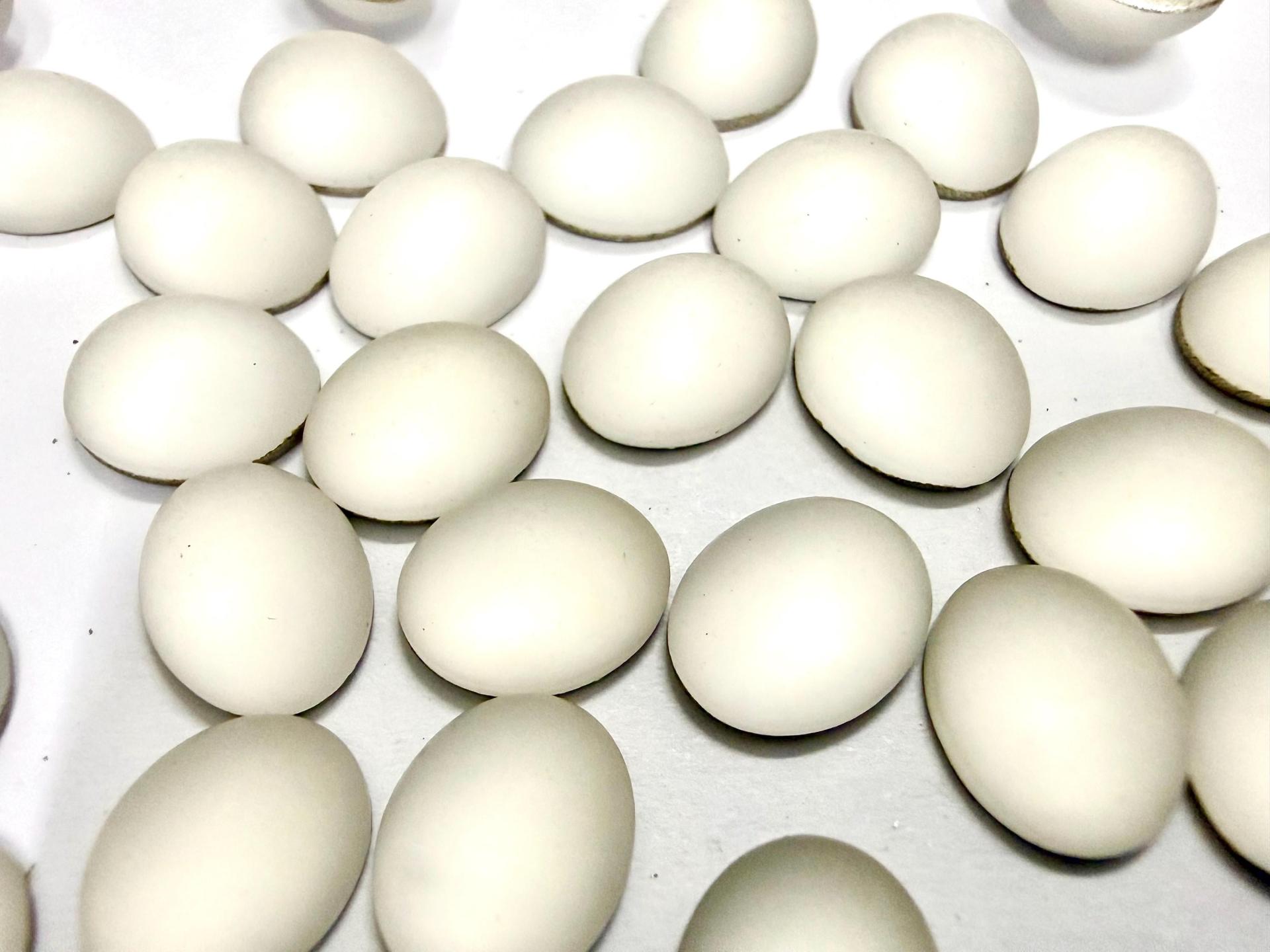 Swarovski 10x8 mm Vintage 2190 Crystal Matt-Finish Foiled Flat Back Oval Cabochon Cabs