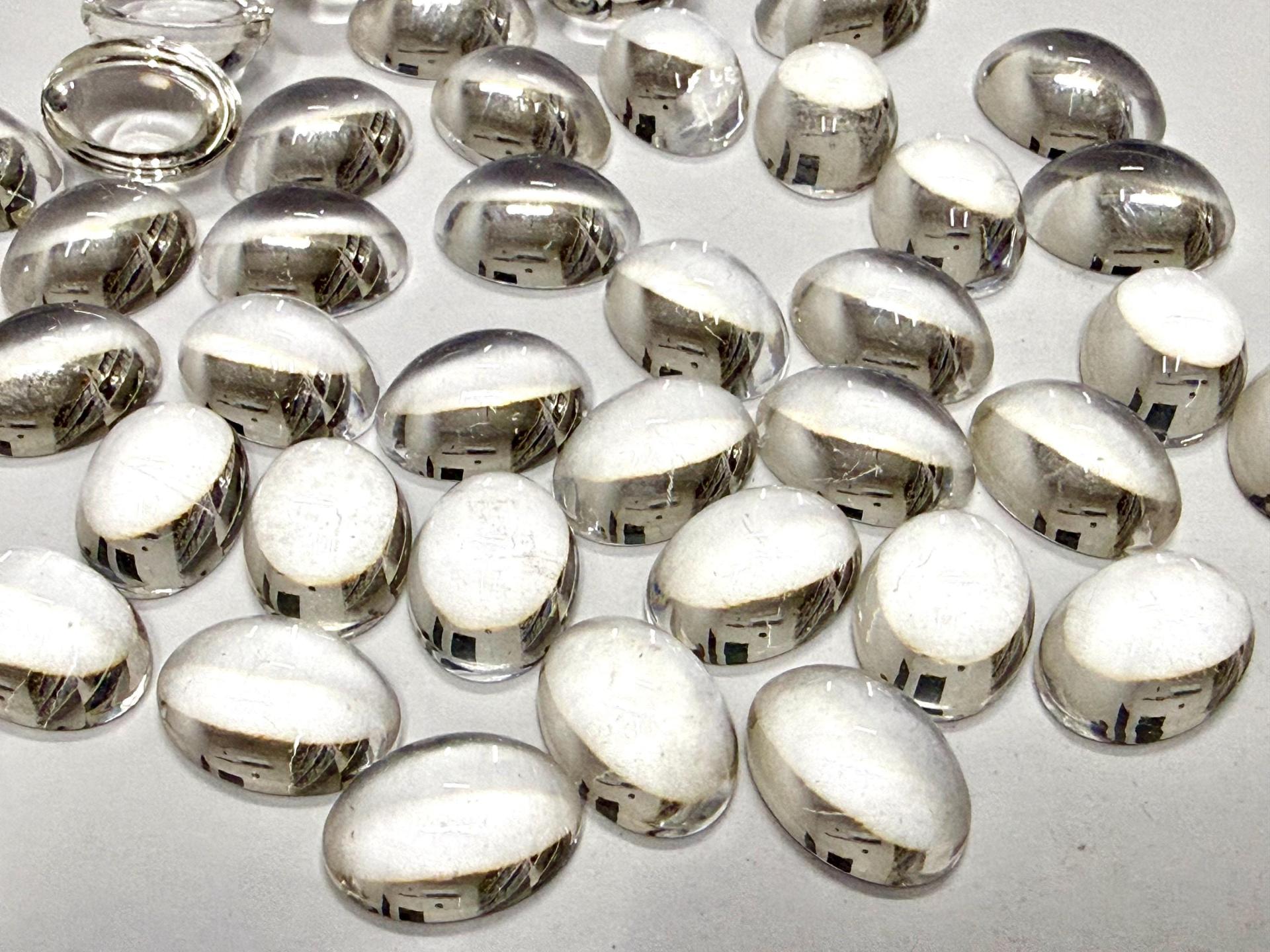 Swarovski 18x13 mm Vintage Crystal Unfoiled Flat Back Oval Cabochon 2/6 Pieces