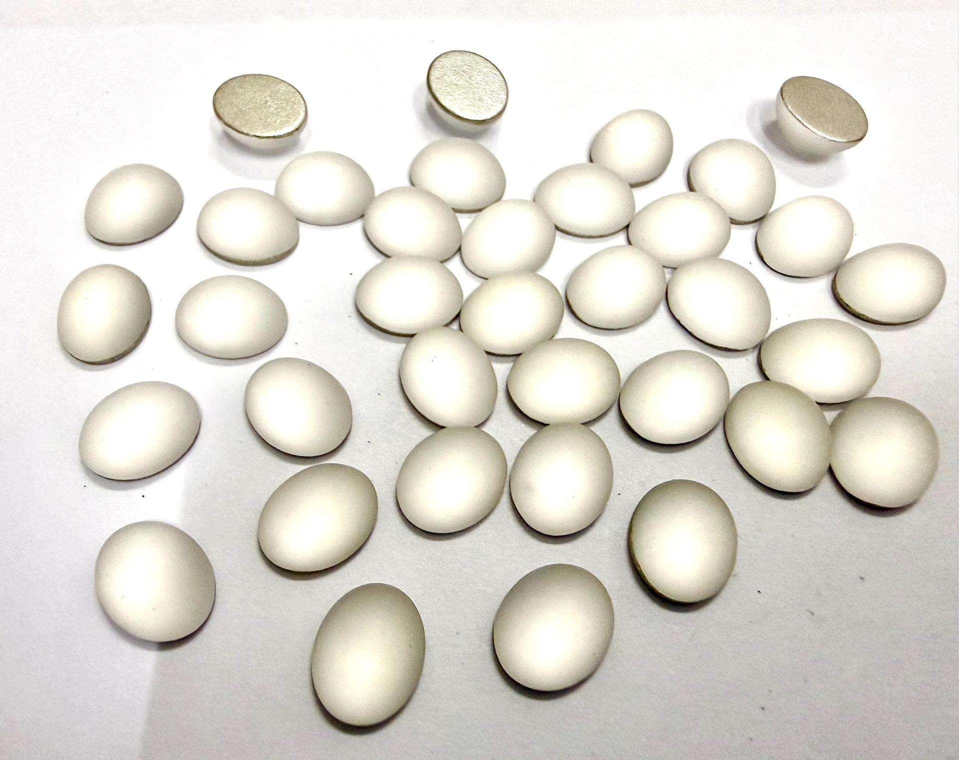 Swarovski 18x13 mm Vintage Crystal Matt Finish Foiled Flat Back Oval Cabochon 2/6 Pieces