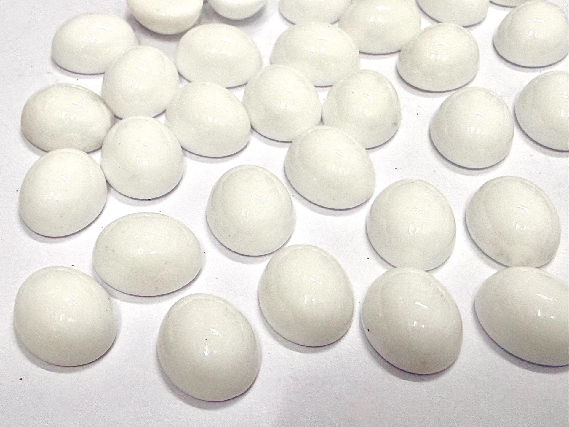 Swarovski Vintage Chalk white Cabochons, 12x10 mm Crystal Flat Back