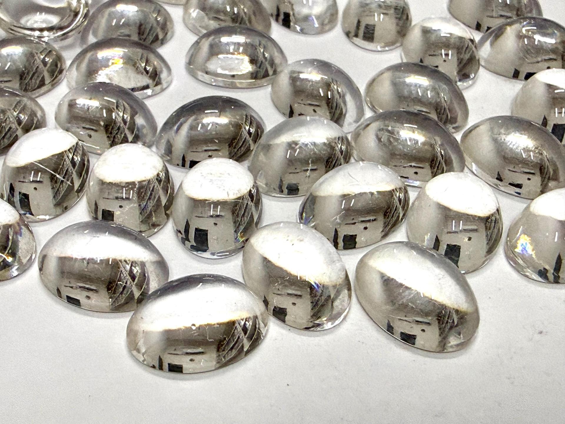 Swarovski 18x13 mm Vintage Crystal Unfoiled Flat Back Oval Cabochon 2/6 Pieces