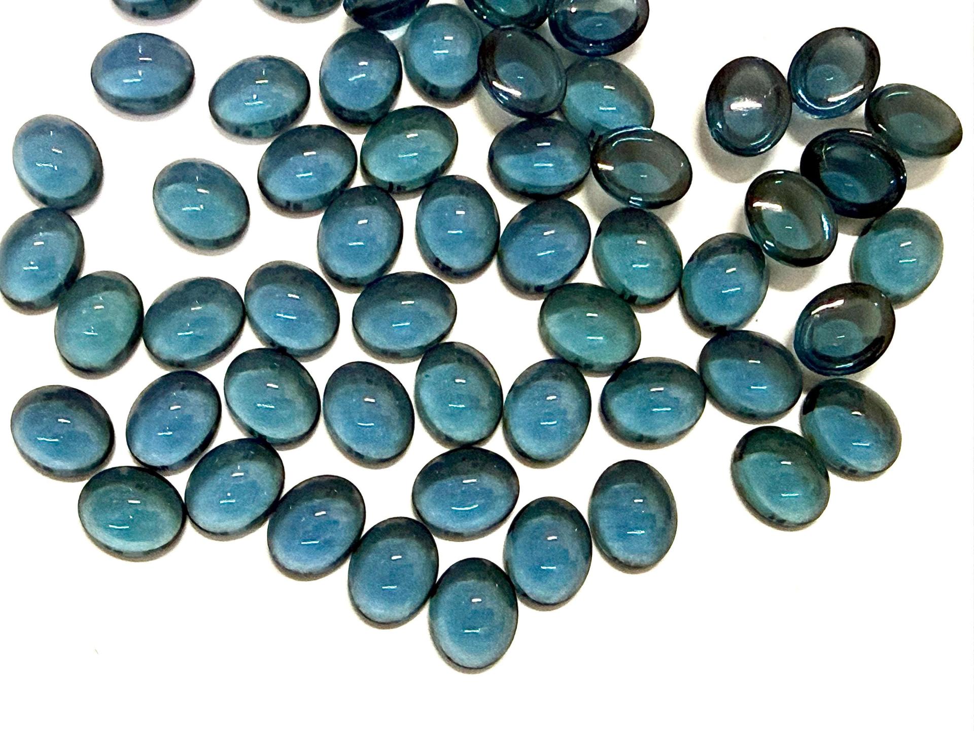 Swarovski Oval Cabochons Montana Unfoiled 6x4mm, 2190/4 Flat Back Glass Stones