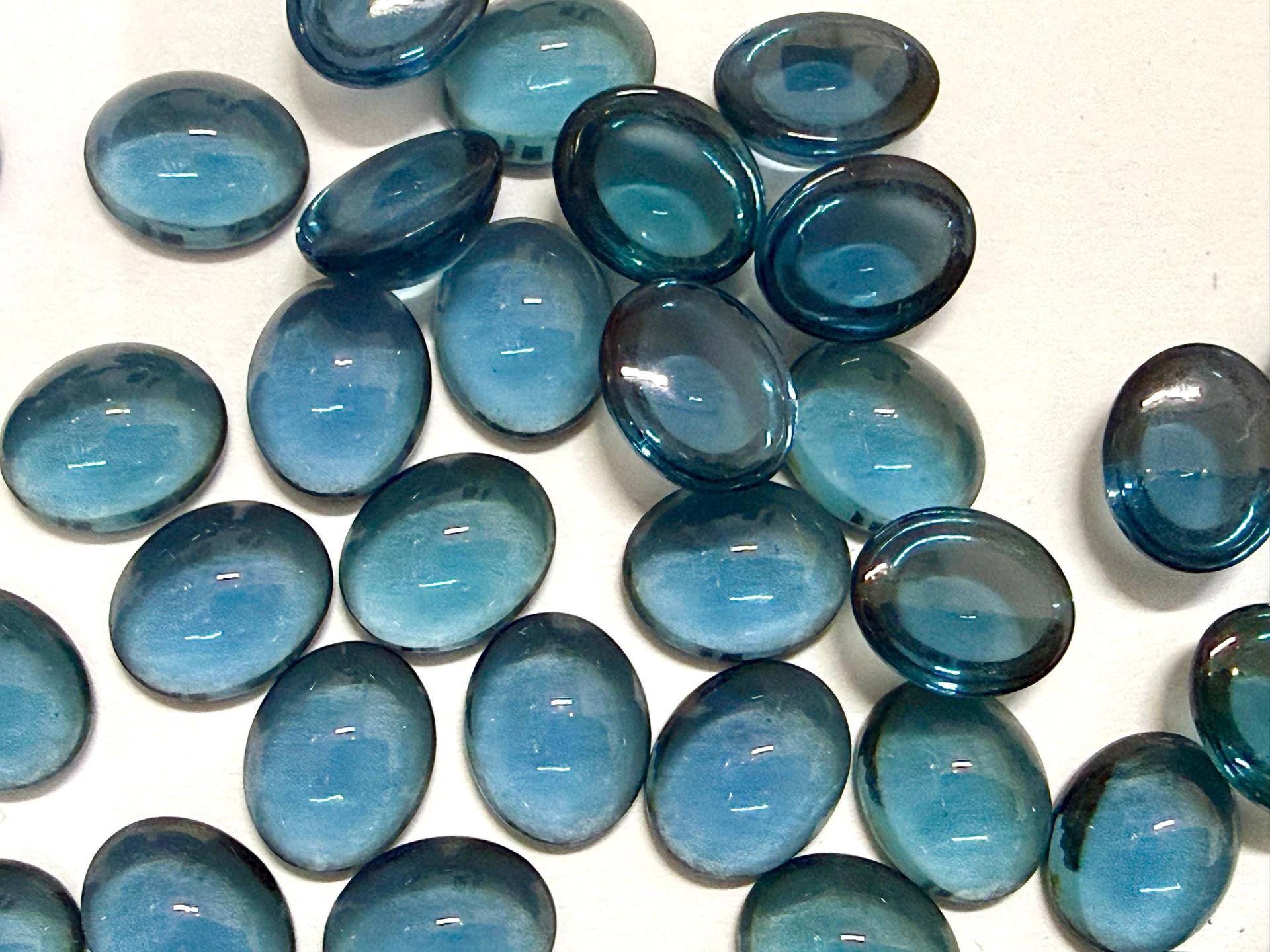 Swarovski Oval Cabochons Montana Unfoiled 6x4mm, 2190/4 Flat Back Glass Stones
