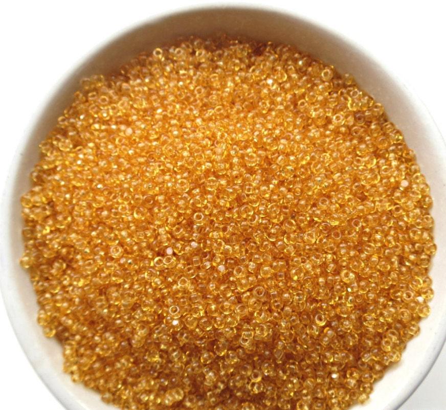 11/0 Charlotte true Cut Beads Transparent Light Topaz 10/20/50/250/500 Grams (10 Grams 1300 Pieces) PREMIUM SEED Beads