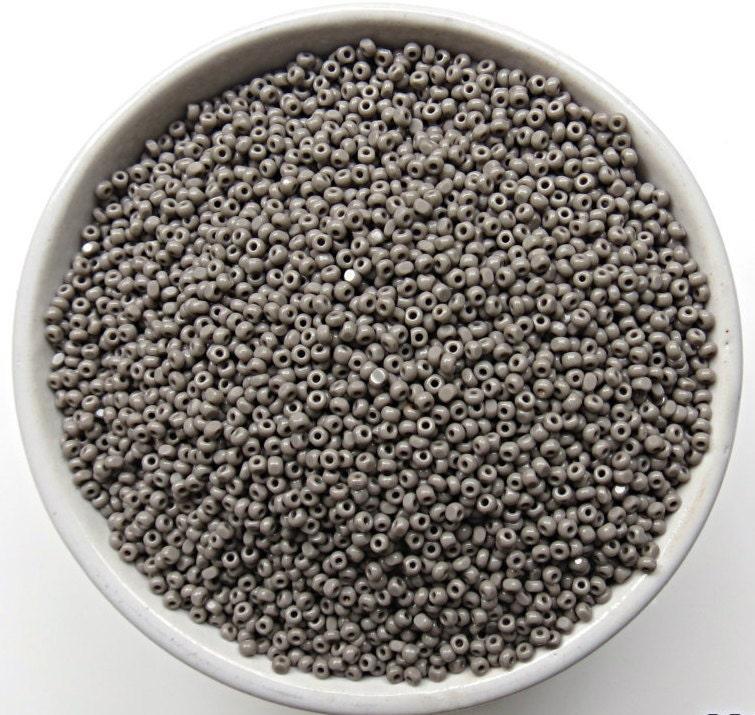 13/0 Charlotte Cut BeadS 1.6MM Grey Opaque 5/10/20/50/250/500 Grams craft supplies, jewelry making, embroidery materials, vintage beads