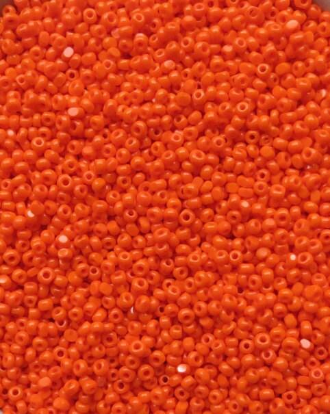 13/0 Charlotte Cut Beads 1.6 MM Orange Opaque 5/10/20/50/250/500 Grams craft supplies, jewelry making, embroidery materials, vintage beads