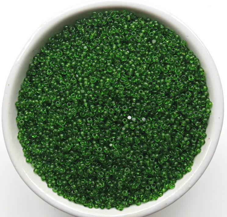 11/0 Charlotte Cut Beads Light Emerald 10/20/50/250/500 grams (10 grams 1300 Pieces) PREMIUM SEED Beads