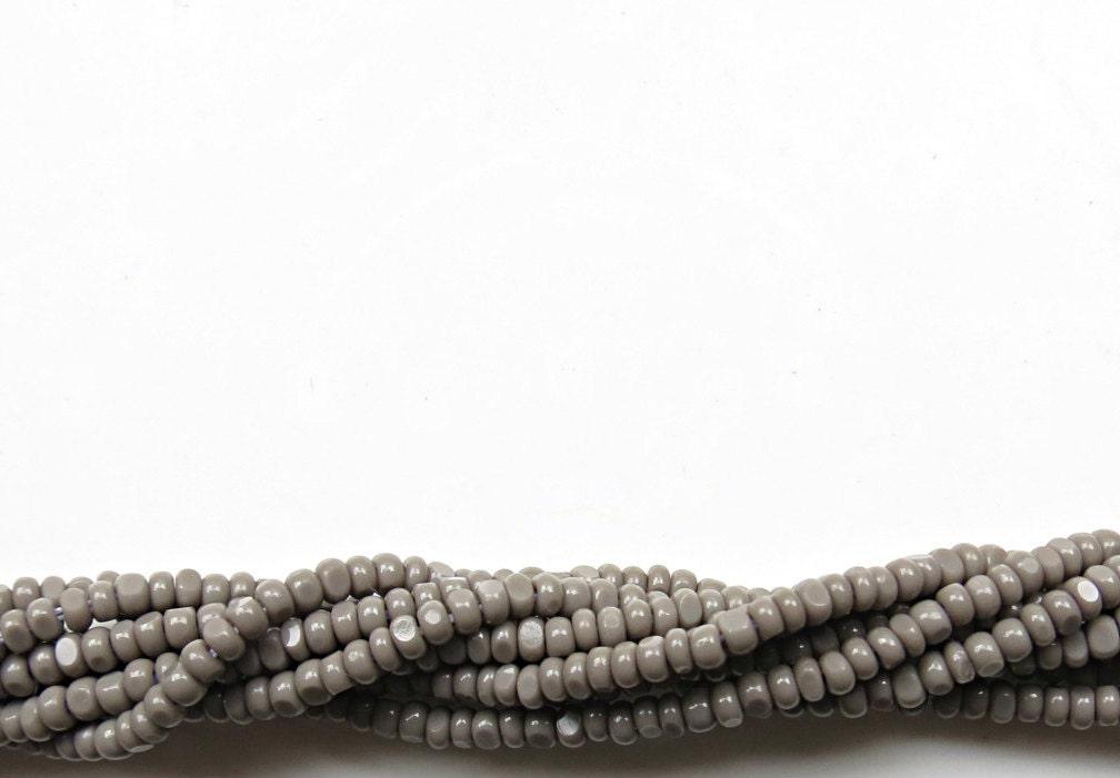 13/0 Charlotte Cut BeadS 1.6MM Grey Opaque 5/10/20/50/250/500 Grams craft supplies, jewelry making, embroidery materials, vintage beads