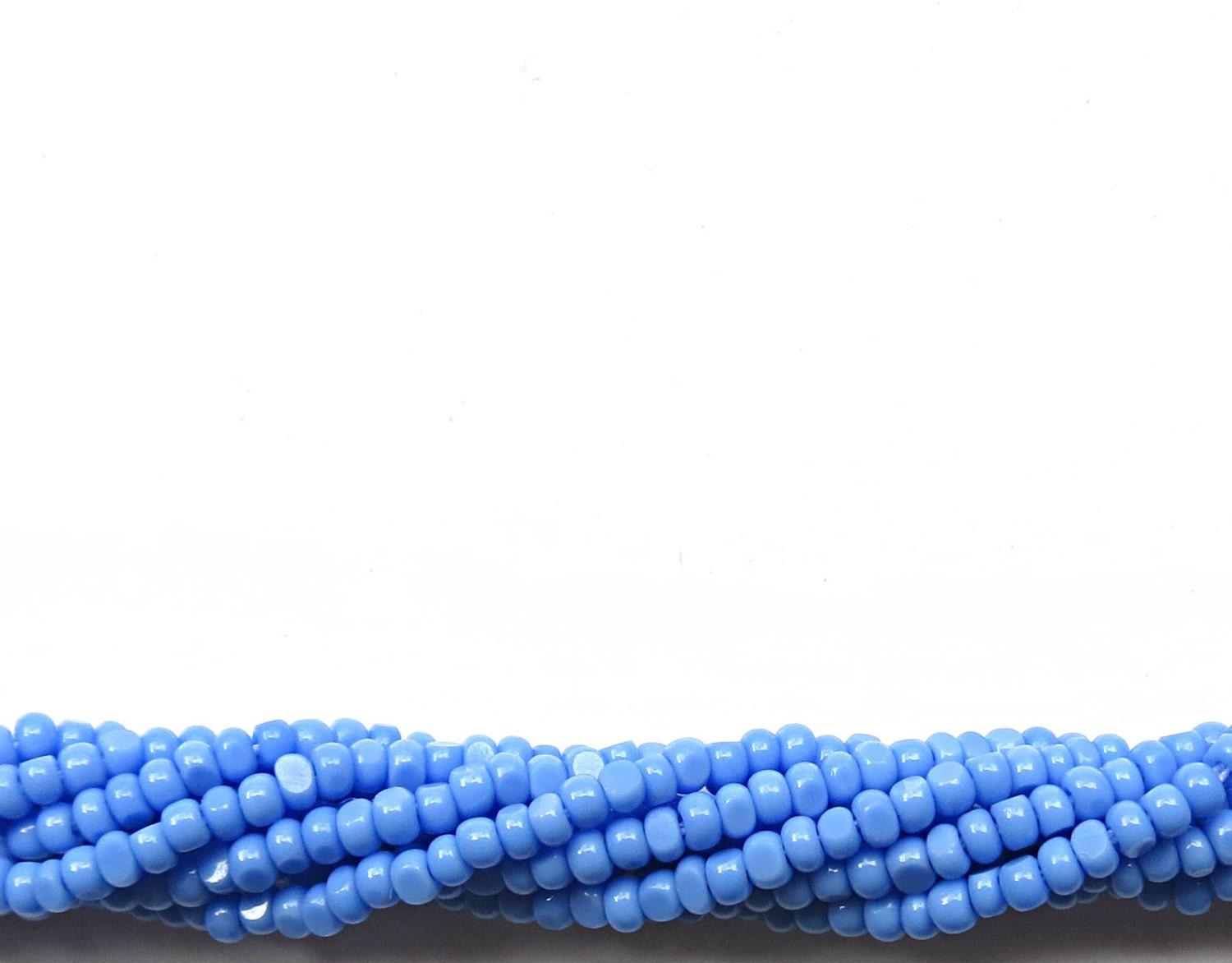 11/0 Charlotte Cut Beads 2 MM Light Sapphire Opaque 10/20/50/250/500 Grams (10 Grams 1300 Pieces) PREMIUM SEED Beads, vintage supplies
