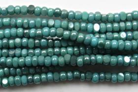 13/0 Charlotte true Cut Beads Ionized Aqua Green Opaque 5/10/20/50/250/500 Grams embroidery materials, jewelry making, vintage rare beads