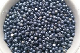 3 MM Charlotte Cut Beads Frosted Metallic Blue Matt 10/20/50/250/500 Grams