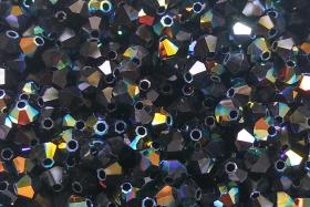 Swarovski (4mm) Jet AB  Bicones beads 36/72/144/432/720 Pieces, black rainbow, embroidery materials, couture making, bijoux rare findings