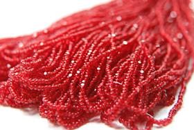 13/0 Hanks Charlotte Cut Beads Transparent Light Siam 1/5/25/50/100 Hanks 1.6mm Red glass beads, jewelry supply, findings, craft supply