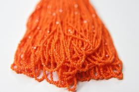 11/0 Hanks Charlotte Cut Beads Orange Opaque 1/5/25/50/100 Hanks 2.0mm glass beads, jewelry supply, findings, craft supply, vintage beadings