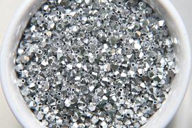 4/5mm Swarovski Crystal Metallic Crystal Comet Argent Light 2X FC Bicone beads 12/36/72/144/432/720 Pieces wedding embellishments, couture