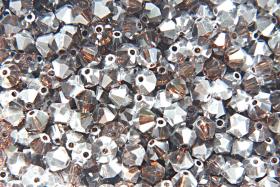 Swarovski (4mm) Smoked Topaz Comet Argent Light Bicones 36/72/144/432/720 Pieces jewelry making findings, craft supplies, PREMIUM MATERIALS
