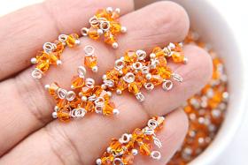 4mm Swarovski Sun crystal dangles in Sterling Silver wire wrapped- charms- drops- jewelry making 72/144/432/1000Pieces jewelry