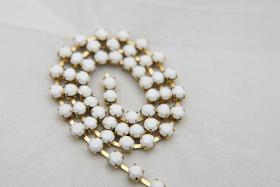 16ss Rhinestone Chain Swarovski in Chalk White (279) 4mm 0.5/1/2/5/15 Meters, vintage jewelry findings, wedding embellishments, embroidery