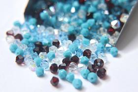 4mm Turquoise Sunset Designer Mixes Swarovski Bicone beads 36/72/144/432/720 Pieces loose beads, mix beads, embroidery materials, craft