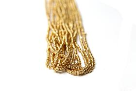6/0, 8/0 Charlotte Cut Beads Metallic Gold 10/20/50/250/500 Grams glass beads, jewelry supply, vintage findings, craft supply, rare material