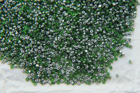 13/0 Charlotte Cut Beads Patina Transparent Lime Silver 5/10/20/50/250/500 Grams glass beads, jewelry supply, findings, craft supply