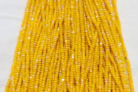 11/0 Charlotte Cut Beads Patina Opaque Yellow Aurore Boreale 10/20/50/250/500 Grams PREMIUM MATERIALS