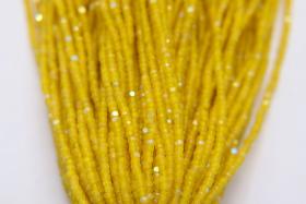 11/0 Hanks Charlotte Cut Beads Patina Matt Yellow Aurore Boreale 1/5/25/50/100 Hanks PREMIUM SEED BEADS, Native Supplies